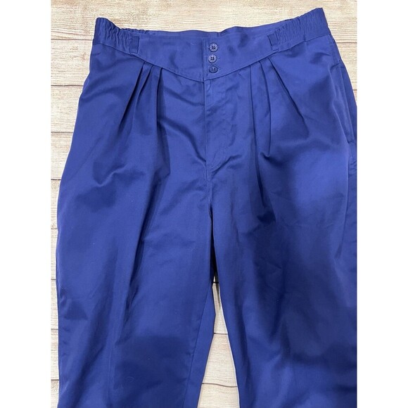 Gitano 1980’s Vintage Bright Blue High Waisted Pants Size 18 - Picture 2 of 8